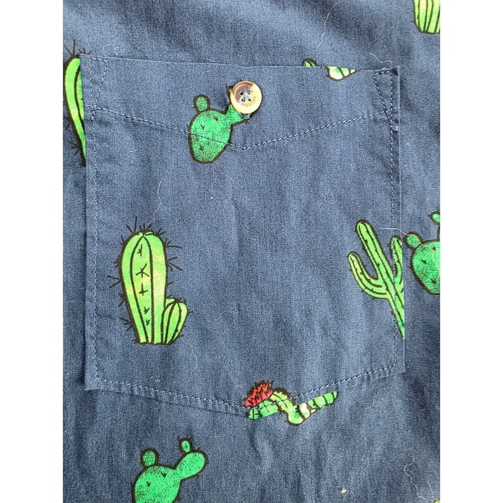 Pacsun Modern Amusement Cactus Casual Short Sleeve Button Down Size XL NWT